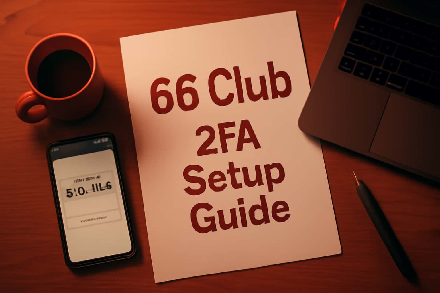 An informative graphic illustrating the 2FA setup process for 66 Club.