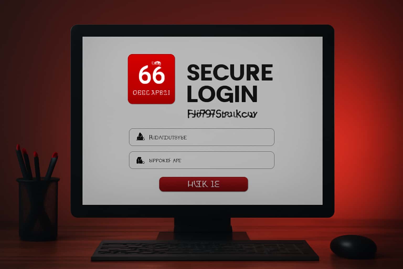 A neutral informational scene about Secure Login for 66 Club App.