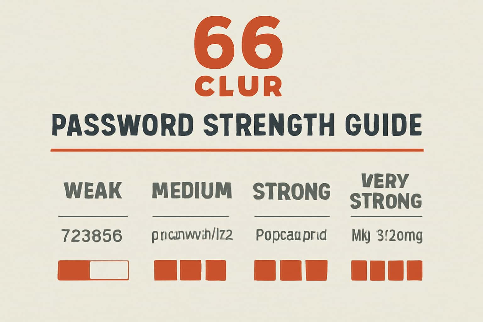 Informative visual representation of 66 Club Password Strength Guide.