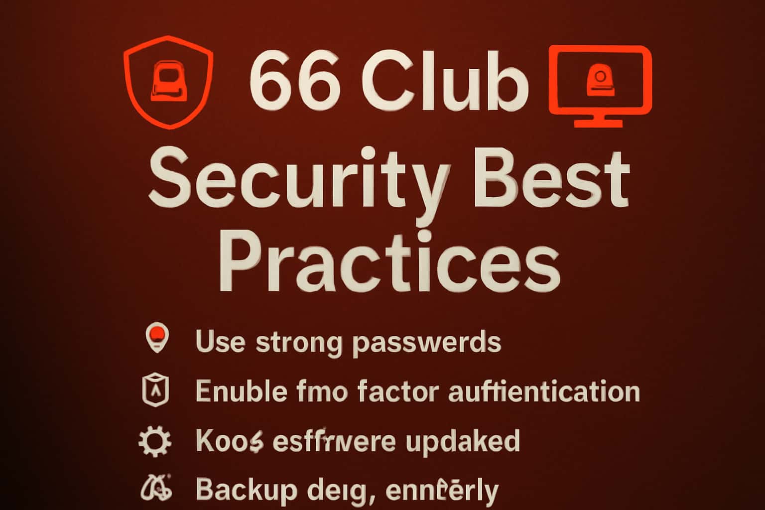 Visual representation of security practices for 66 Club accounts.