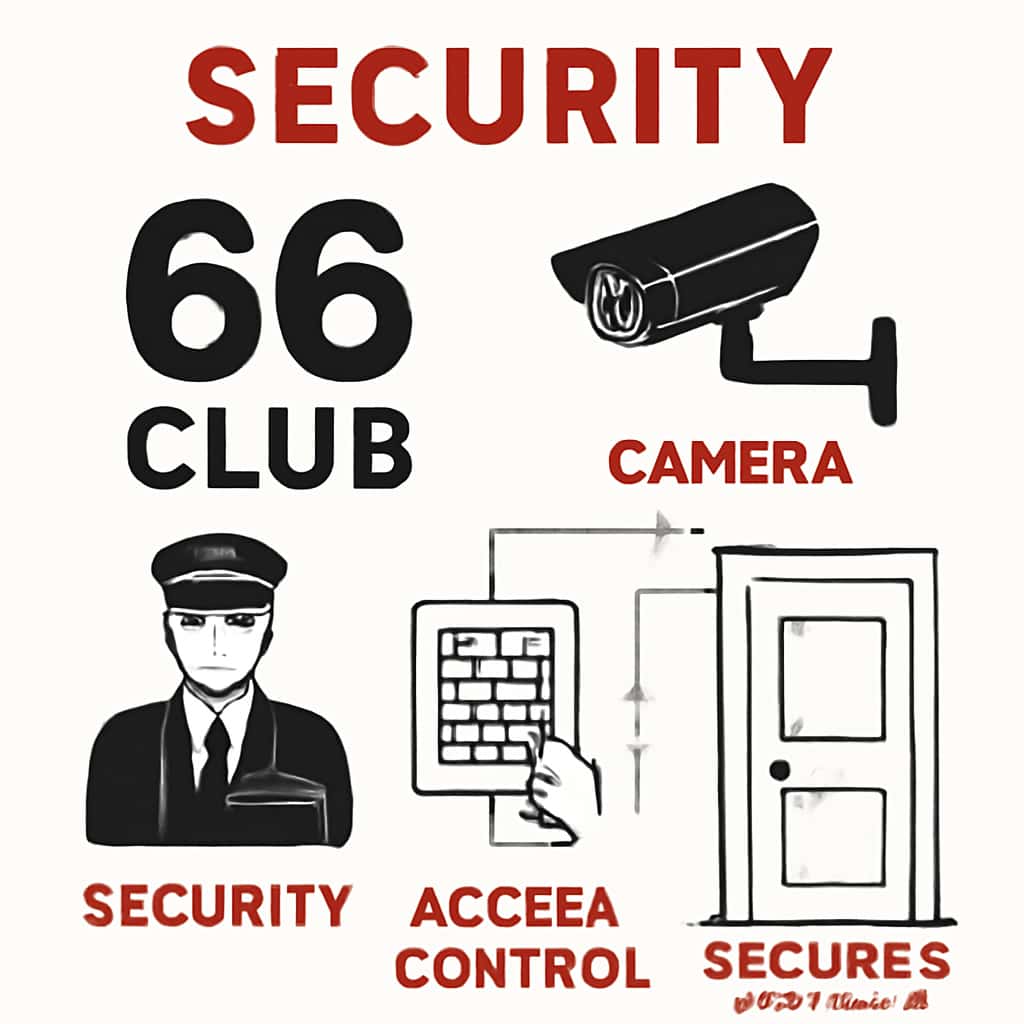 Diagram illustrating 66 Club Security features