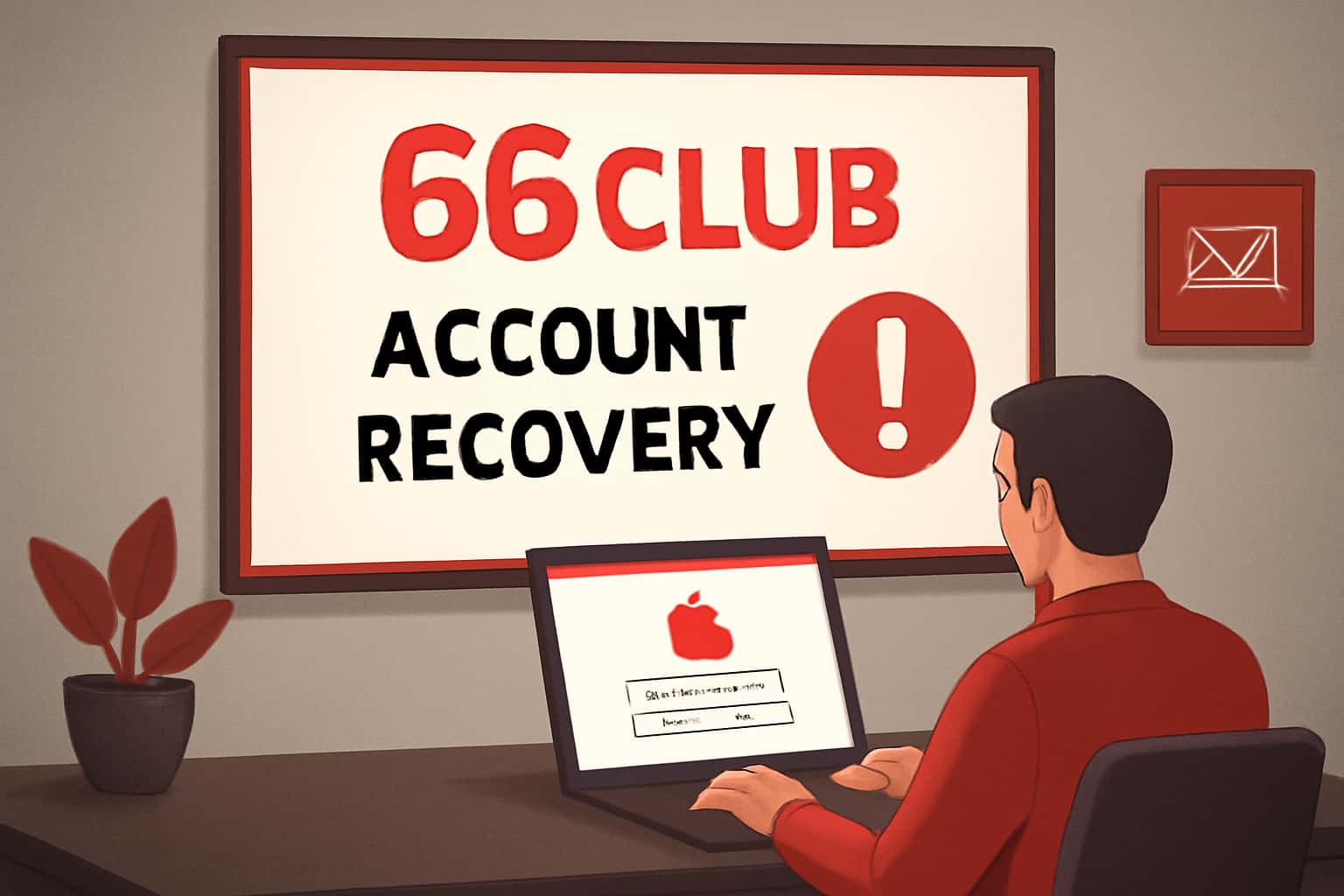 An informational graphic illustrating the concept of account recovery for 66 Club.