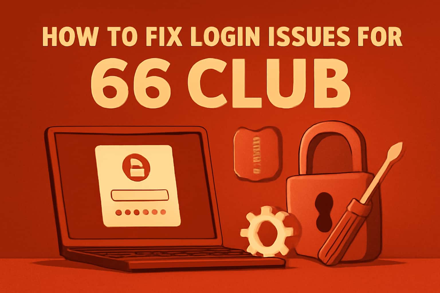 Informational scene about fixing login issues for 66 Club.
