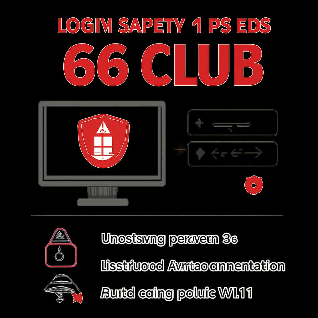 An educational diagram on login safety for 66 Club.