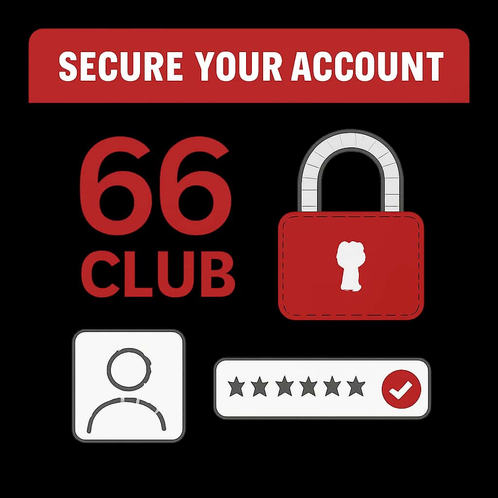 Illustration explaining account security measures for 66 Club.