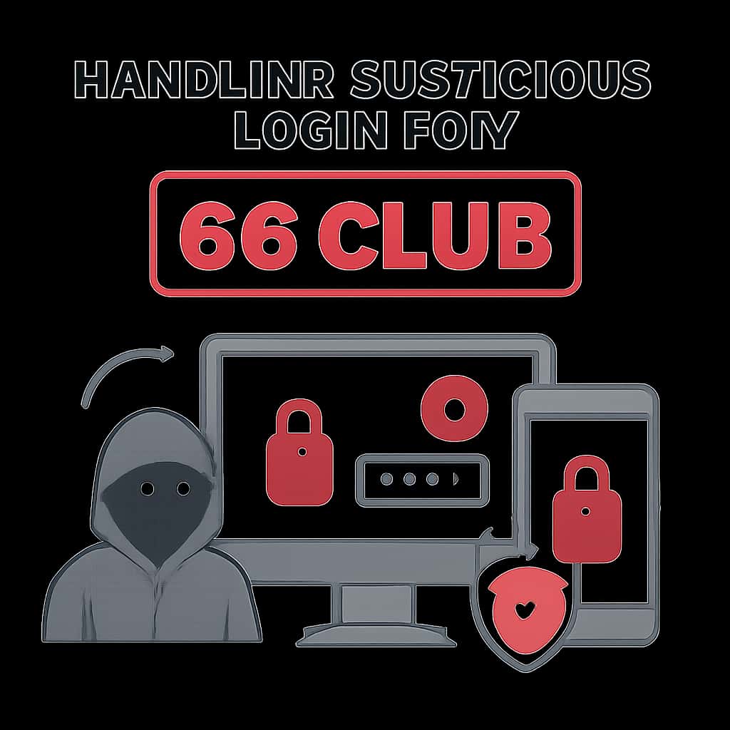 Illustration of steps to handle suspicious login for 66 Club.